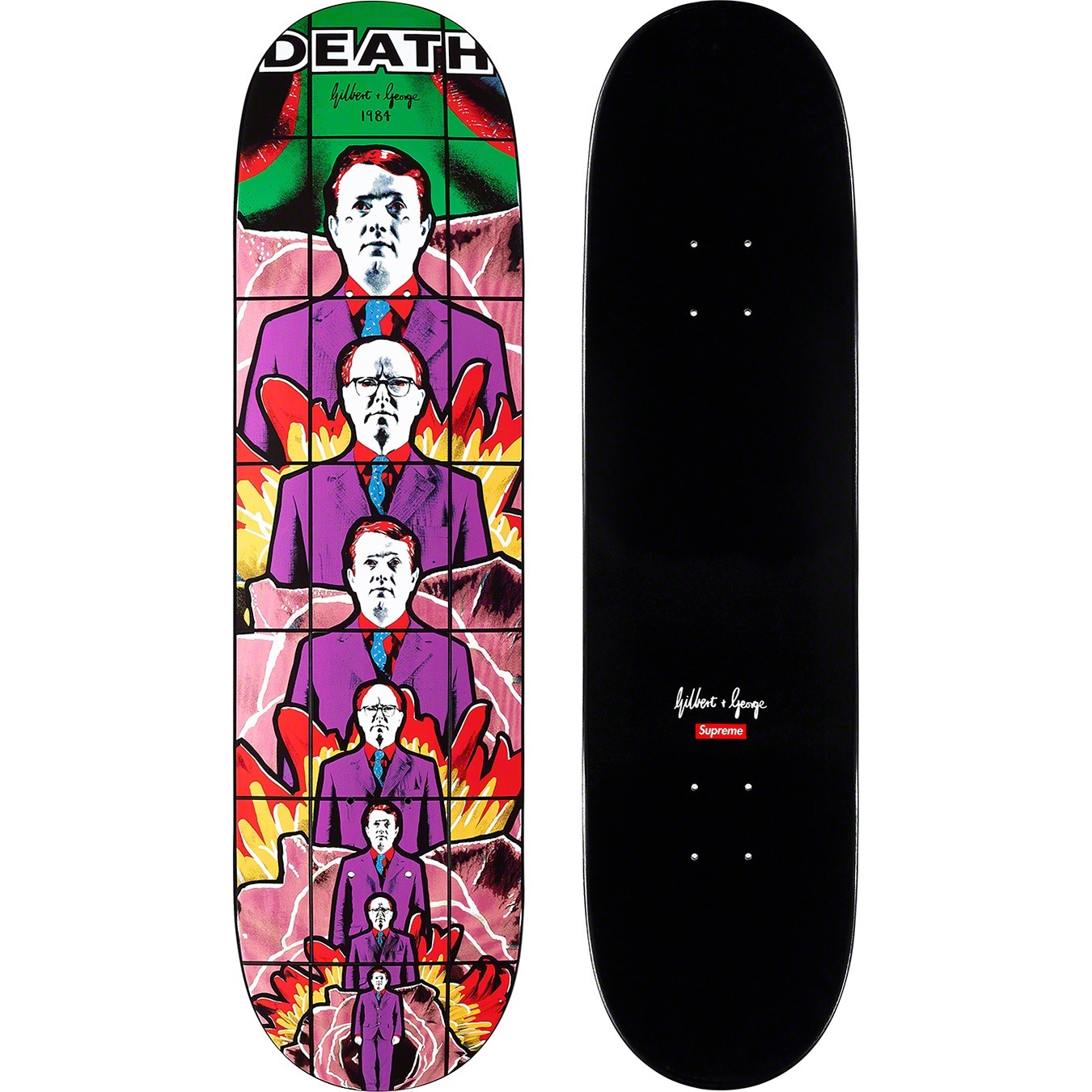 Gilbert & George/Supreme DEATH Skateboard view 2